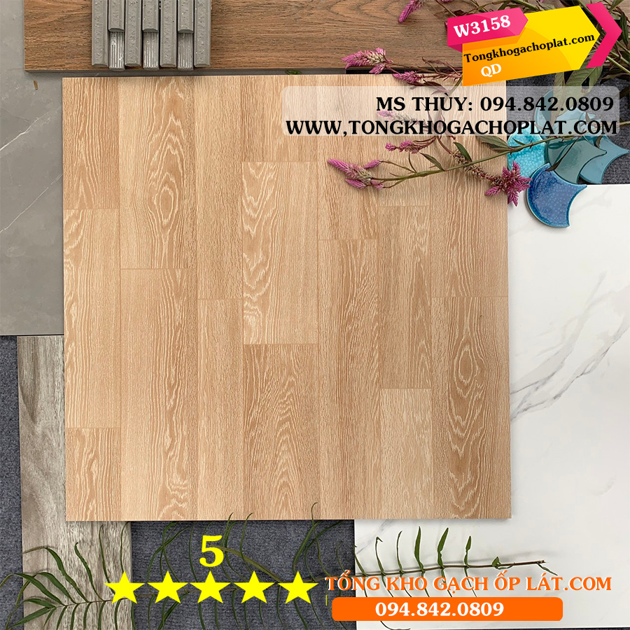 Gạch giả gỗ Á MỸ 600X600 W3158